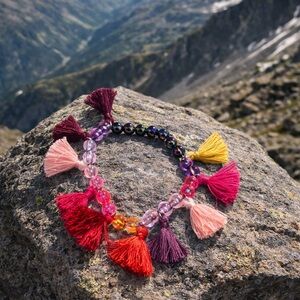 Colorful Tassel Beaded Bracelet
